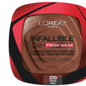 L'Oréal Paris Fond de teint Infaillible – Jusqu'à 24 h de fraîcheur – Fond de teint en poudre - 370 Mocha Moka